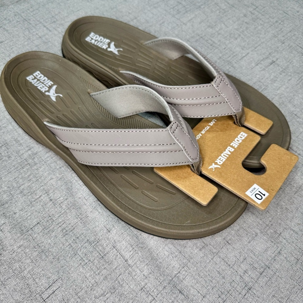 Mens Break Point 2 Flip Flops Sandals Mushroom Comfy Walking Summer Size 10 NWT - Picture 10 of 11